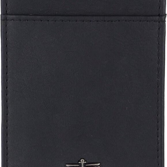 Men's Magnetic Front Pocket Wallet, Dark Black, One Size - Picture 1 of 4
